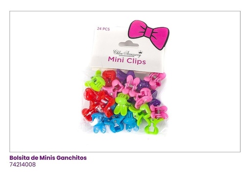 [74214008] GANCHOS PIOJITOS SET DE 24 CONEJO