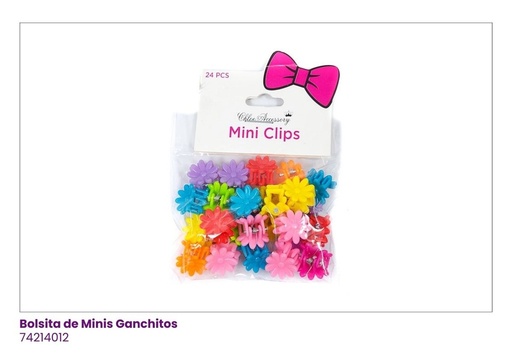 [74214012] GANCHOS PIOJITOS SET DE 24 MARGARITA