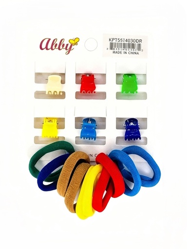 [68224010] GANCHOS PIOJITOS Y COLAS UNICOLOR SET 