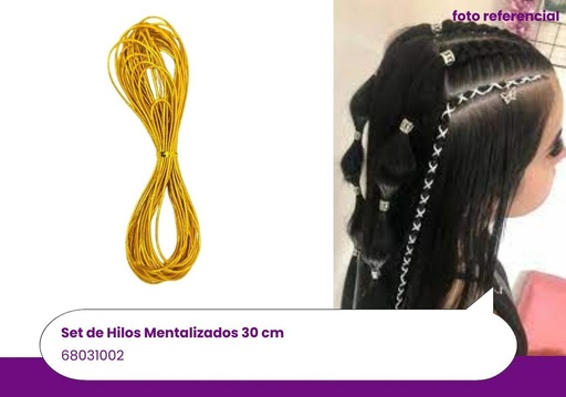 [68031002] HILOS PARA EL CABELLO DORADO PLATEADO CABELLO