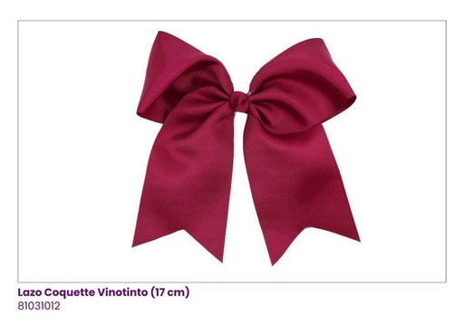 [81031012] LAZOS COQUETTE VINOTINTO (17CM)