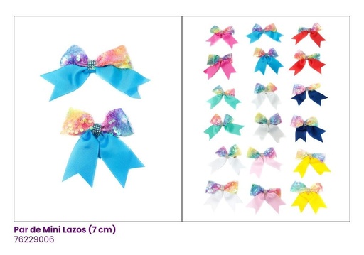 [76229006] LAZOS PAR MULTICOLOR LENTEJUELA