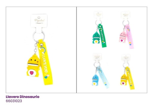 [66031023] LLAVEROS SILICON DINOSAURIO