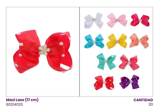 [80214020] MAXI LAZOS CON PERLA  (17CM)