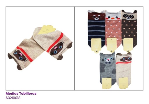 [63219018] MEDIAS TOBILLERAS ANIMALITOS