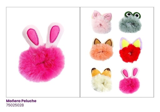 [75025028] MOÑERAS SCRUNCHIES PELUCHE OREJAS