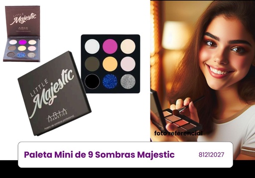 [81212027] PALETA MINI MAJESTIC 9 SOMBRAS (12 UNI)