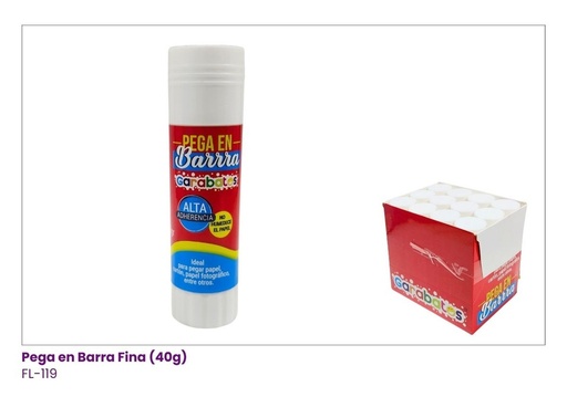 [FL-119] PEGA EN BARRA FINA  DE 40 GRAMOS BULTO 