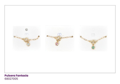 [68027005] PULSERAS FANTASIA CADENA PIEDRA