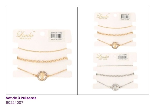 [80224007] PULSERAS CADENA SET DE 3