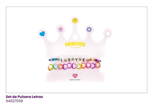 [64027038] PULSERAS PARA NIÑAS SET DE 2 CORAZON LOVE