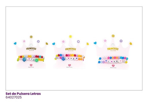 [64027025] PULSERAS PARA NIÑAS SET DE 2 LOVE