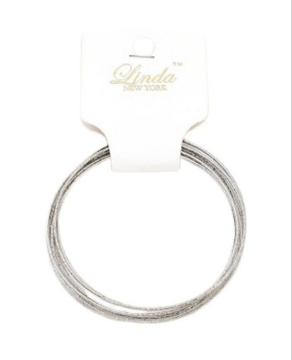 [80224015] PULSERAS SEMANARIO PLATEADA SET DE 10