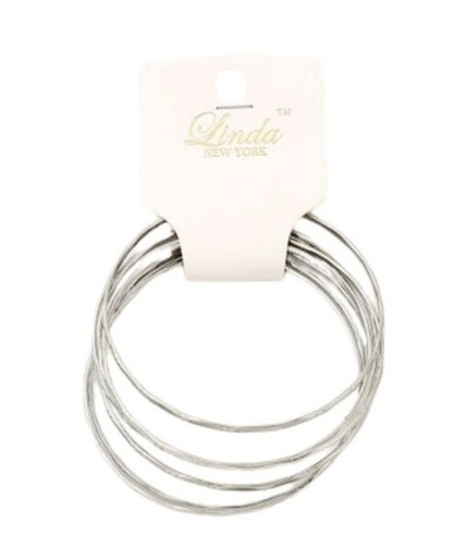 [80224013] PULSERAS SEMANARIO PLATEADA SET DE 7