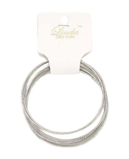 [80224014] PULSERAS SEMANARIO PLATEADA SET DE 7