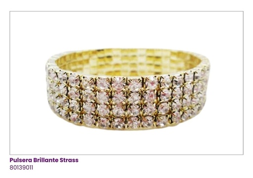 [80139011] PULSERAS STRASS DORADO
