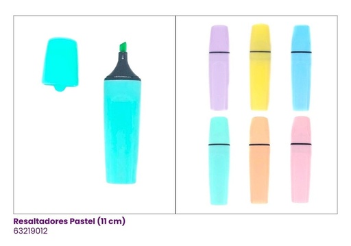 [63219012] RESALTADORES MARCADORES COLOR PASTEL