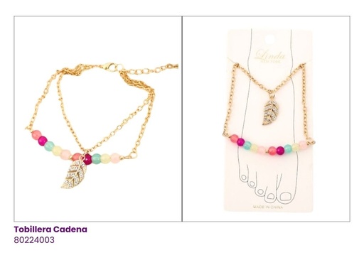 [80224003] TOBILLERAS FANTASIA HOJA