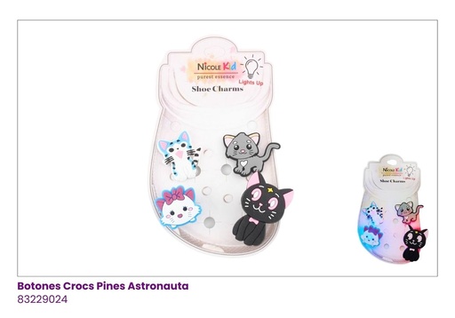 [SQE1133] BOTONES CHARMS CROCS LED