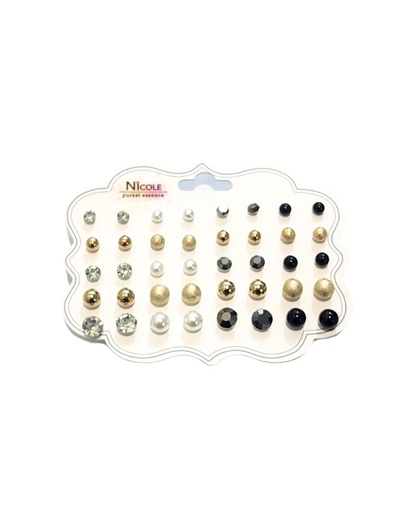 [CR3456] ZARCILLOS TOPITOS SET DE 20 PARES