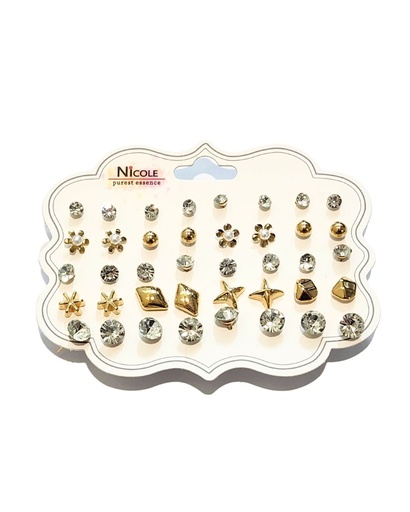 [CR3454] ZARCILLOS TOPITOS SET DE 20 PARES