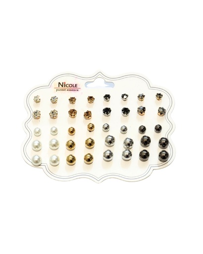 [CR3452] ZARCILLOS TOPITOS SET DE 20 PARES