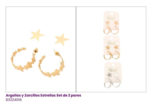 [EAR6099588] ARGOLLAS ESTRELLA SET DE 2