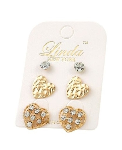 [EAR6099005] ZARCILLOS CORAZON SET DE 3