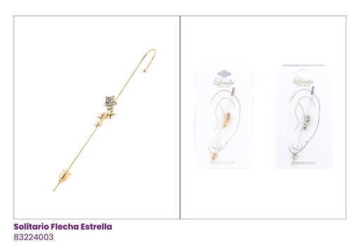 [EAR5699259] SOLITARIOS FLECHA ESTRELLA