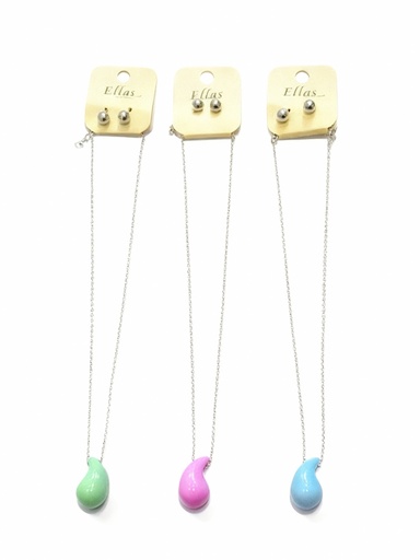 [ENK9631C] COLLAR GOTA COLORES PASTEL