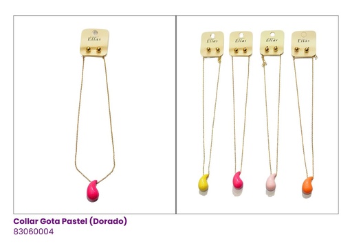 [ENK9631C] COLLAR GOTA COLORES PASTEL