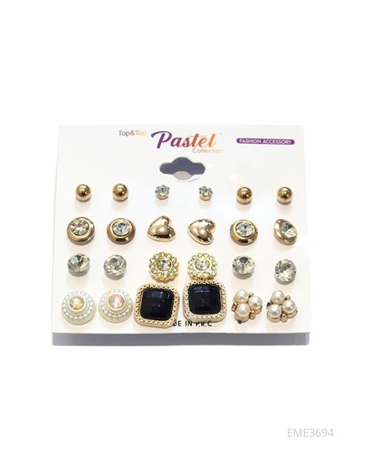 [EME3694] ZARCILLOS TOPITOS SET DE 12 PARES
