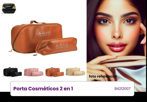 [COSME 4] PORTA COSMETICO 2 EN 1 ARIA