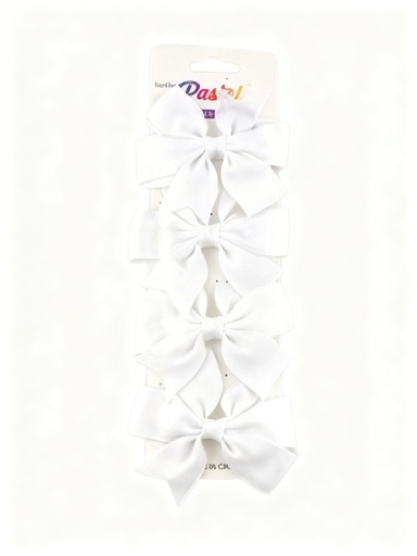 [ETP2072WHT] GANCHOS LAZOS BLANCOS SET DE 4