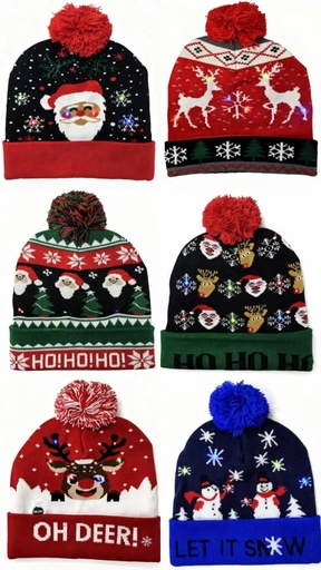 [WHT-9745] GORROS PASAMONTAÑAS NAVIDAD LUZ