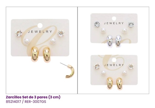 [RER-3007GS] ARGOLLAS Y EAR CUFF SET 