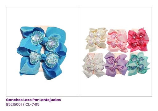 [CL-7415] GANCHOS LAZOS PAR LENTEJUELAS