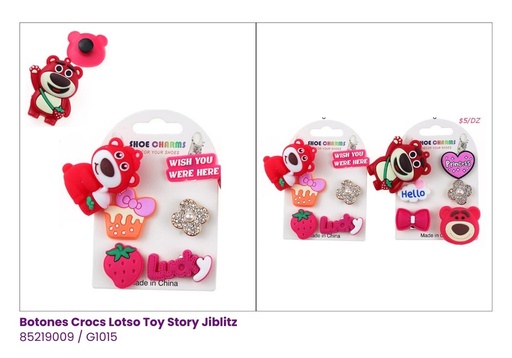 [G1015] BOTONES PINES CROCS OSO LOTSO TOY STORY