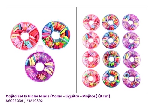 [ETST0392] CAJITA SET ESTUCHE (COLAS-LIGUITAS-PIOJITOS)
