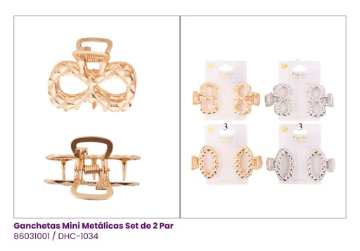 [DHC-1034] GANCHETAS METALICAS SET DE 2 PAR