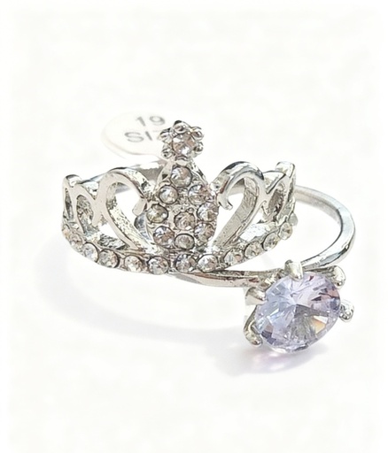 [IRI-905CL] ANILLOS PIEDRA CORONA DOBLE