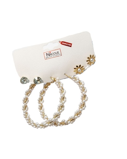 [CR3510] ARGOLLAS Y ZARCILLOS TOPITOS SET DE 3