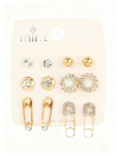 [JAE38257] ZARCILLOS TOPITOS FANTASIA CLIP SET DE 6