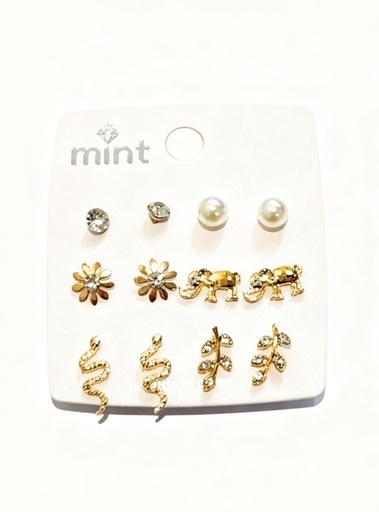 [JAE40176] ZARCILLOS TOPITOS SET DE 6 PARES