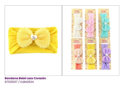 [ELBN2834] BANDANAS NIÑA CORAZON