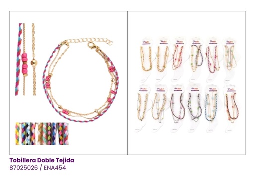 [ENA454] TOBILLERAS SET DE 3 COLORES