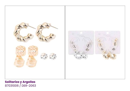 [DER-2063] ARGOLLAS Y EAR CUFF CHUNKY SET 