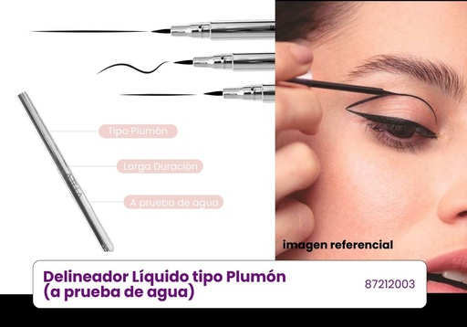 [2198500182079] DELINEADOR LIQUIDO TIPO PLUMON A PRUEBA DE AGUA NEGRO  