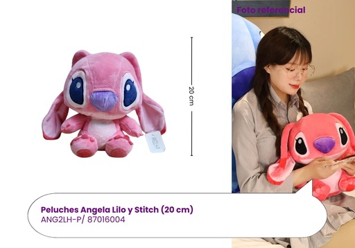 [ANG2LH-P] PELUCHES ANGELA LILO Y STITCH PEQUEÑO (20 CM)