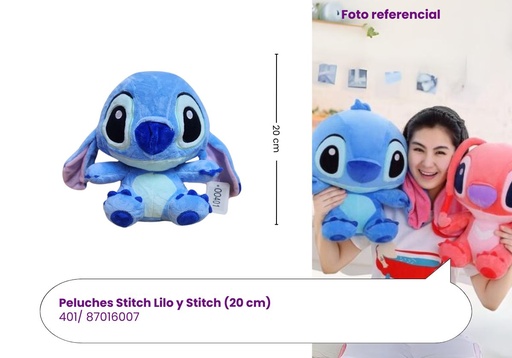 [00401] PELUCHES STITCH LILO Y STITCH PEQUEÑO (20 CM)